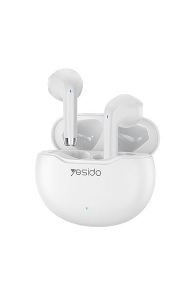 Yesido سماعات أذن لاسلكية TWS21 بتقنية بلوتوث 5.3 TWS (أبيض)