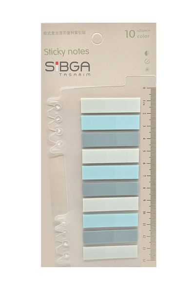 sibga tasarım Transparent Color. 200 Sheets Book Mark Sticker Note Paper