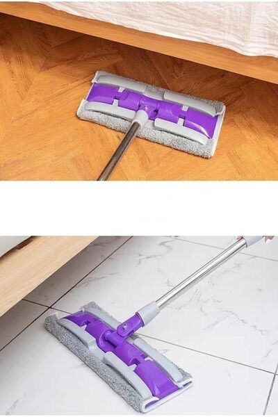 MUSKY Yer Mopu Fayans Duvar Yüzey Temizlik Mikrofiber Mandallı Mop Temizlik Seti - Kova Mop Seti