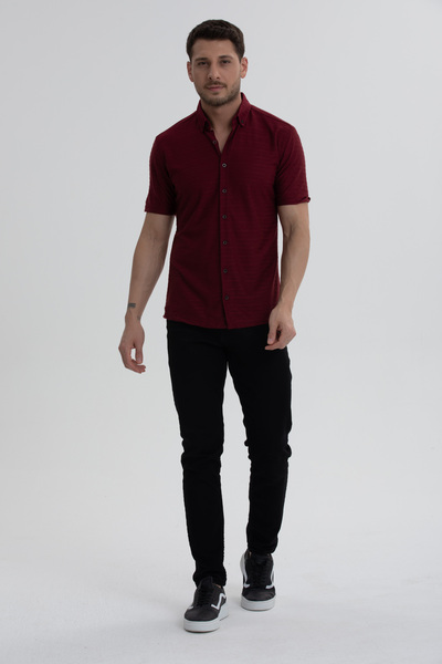 Klothy Ανδρικό κοντομάνικο καλοκαιρινό πλεκτό πουκάμισο 2515