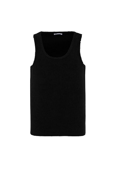 VAMOSCLO Athlete Black Washed Tank Top Camisole