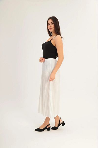 exxitcollection Hijab Pleated Leather Look Skirt