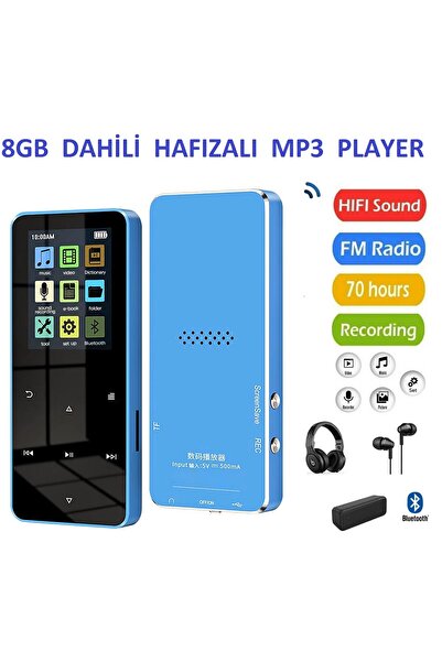 JUNGLEE 8GB HAFIZALI MP3-MP4 PLAYER MÜZİK ÇALAR FM RADYO BLUETOOTH KULAKLIK VE HOPARLÖR İLE KULLANABİLME