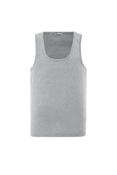 VAMOSCLO Gray Athlete Washed Tank Top Camisole