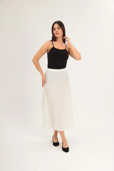 exxitcollection Hijab Pleated Leather Look Skirt
