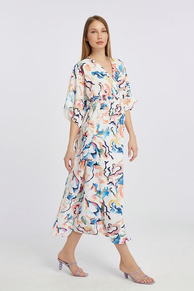 Fox Moda Patterned Viscose Summer Women's Dress