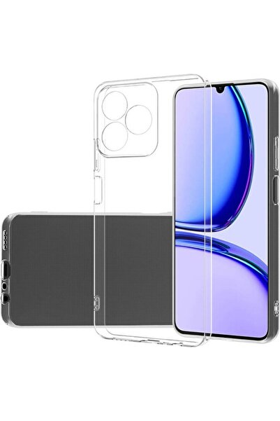 tekno grup realmi Note 50 Kılıf Lüx Şeffaf Yumuşak Süper Silikon + Hayalet Ek...