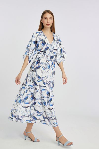 Fox Moda Rochie de damă de vară din viscoză cu model