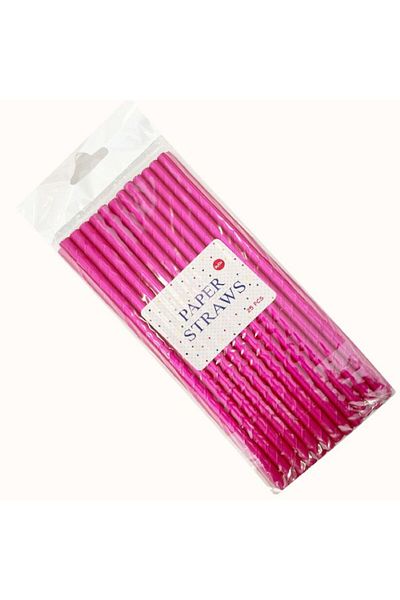 era balon 24-Piece Pink Color Quality Thick Straws * Size: Height 20 cm