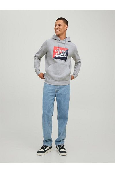Jack & Jones Logo Printed Hooded Sweatshirt