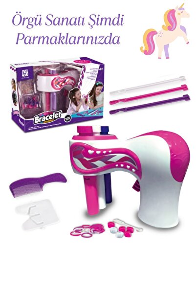 Bracelet Otomatik Saç Örgü Makinesi (Kız Çocuk Kuaför Oyuncak Seti)