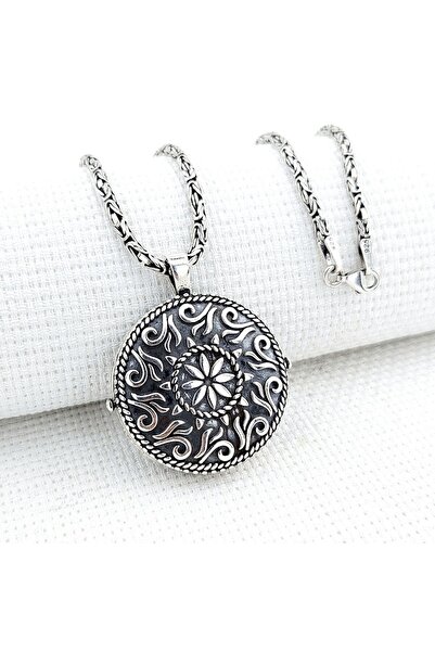 vogutima Yuvarlak 925 Ayar Cevşen Muska Kabı Kolye