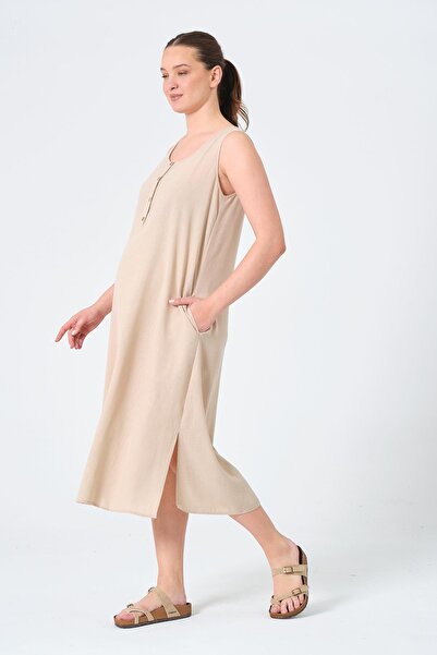 BUSA Μίντι φόρεμα με μηδενικό μανίκι για Hamilte MINK