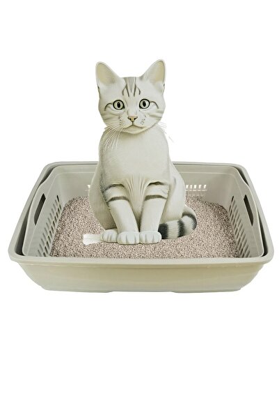 Petozi Açık Elekli Kedi Tuvaleti 37x49x17 cm