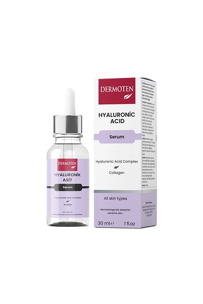 Dermoten Feuchtigkeitsspendendes Hautpflegeserum mit Hyaluronsäure, 30 ml
