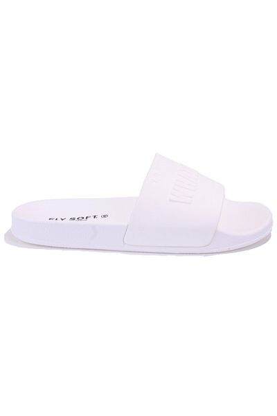 FLY SOFT S263075 Λευκές καθημερινές ορθοπεδικές ανδρικές αθλητικές παντόφλες