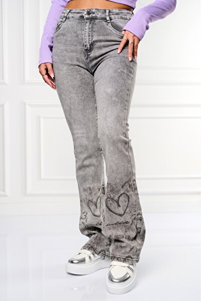 Joana Moniece Women's Flared Jeans Grey