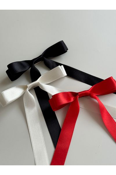 alhifa 3-piece Satin Women's Bow Buckle Set - Ribbon