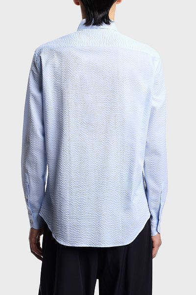 Emporio Armani Woven 100% Cotton Regualr Fit Urban Collar Shirt Men's Shirt