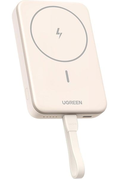 Ugreen Magsafe Power Bank 10000mAh with Built-In USB-C Cable, PD 20W Wired Charging, Pack for iPhone 12-16