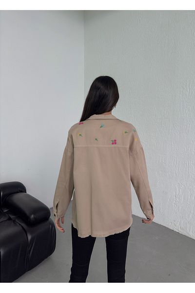 SOLİS MODA Jacket with Women's Embroidery Detail
