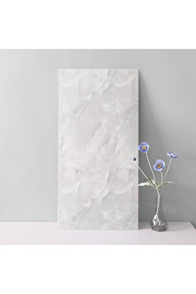 Genel Markalar 30x60 Cm Mermer Desenli Kendinden Yapışkanlı Mutfak Banyo Wc Kaplama Pvc Duvar Paneli