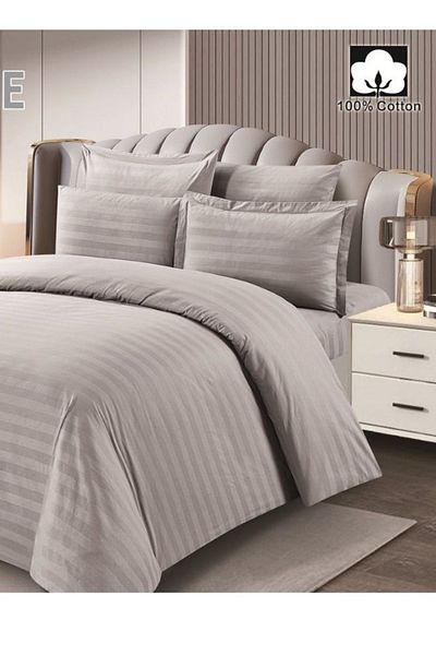 smart home Luxury Cotton Hotel Duvet Set Double Sided System, 4 Pieces Queen Size Hotel Bedspread 240X180cm