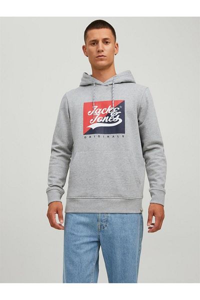 Jack & Jones Logo Printed Hooded Sweatshirt