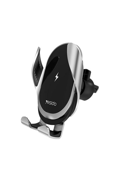 Yesido C78 Car Automatic Clamping 15W Qi Wireless Charger Phone Holder(Black)