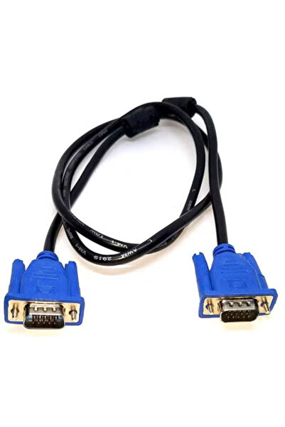Taimi كابل VGA ذكر إلى ذكر بطول 1.5 متر لأجهزة الكمبيوتر والشاشات وأجهزة العرض - أسود/أزرق