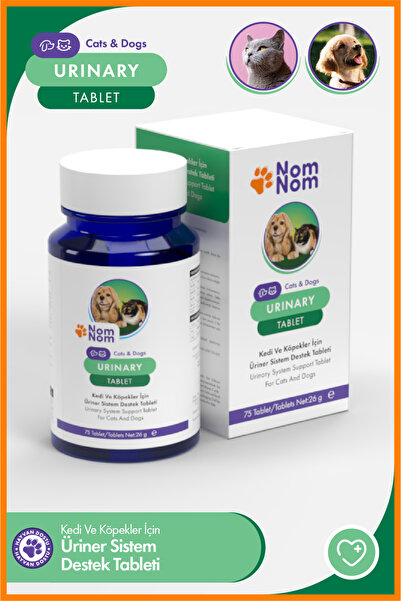 NomNom Kedi ve Köpek Urinary Tablet 75’li – İdrar Yolu Sağlığını Destekleyici...
