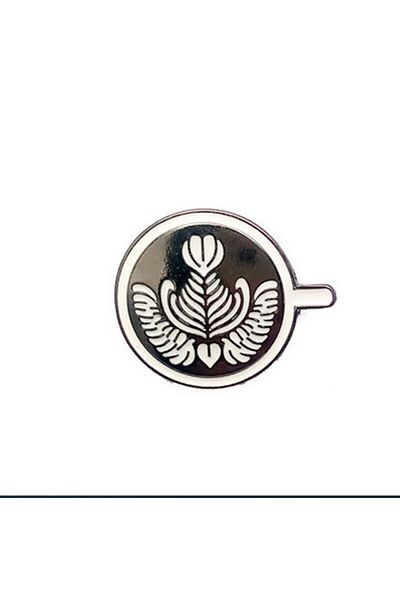 MIBRU Coffee brooch latte art