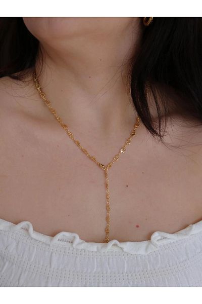 Reorah Collection Golden Butterfly Y Necklace-Golden Butterfly Y Necklace