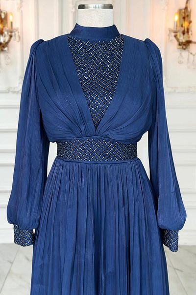 Amine Hüma Βραδινό φόρεμα Navy Blue Efser