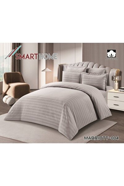 smart home Luxury Cotton Hotel Duvet Set Double Sided System, 4 Pieces Queen Size Hotel Bedspread 240X180cm