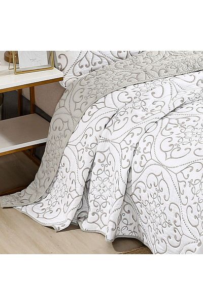 Orange Bed & Bath أرابيسك | غطاء سرير قطني ١٠٠٪؜ مزدوج، ٣ قطع