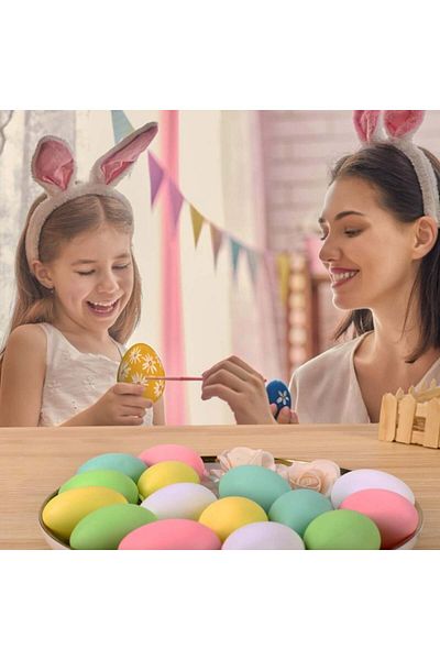 FORMIZON Set de creație coș cu 15 ouă de Paște și vopsea de pictură FORMIZON, plastic, multicolor