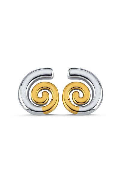 CHARMLUCKY Steel Mix Snail Earrings