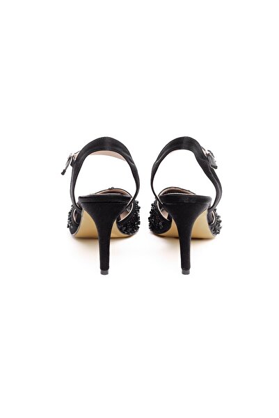 derinet File Pullu Kadın Topuklu Abiye Ayakkabı