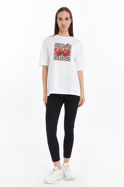 CNR TEKSTİL TRIOC OVERSIZE CU MOTIV CIRESE