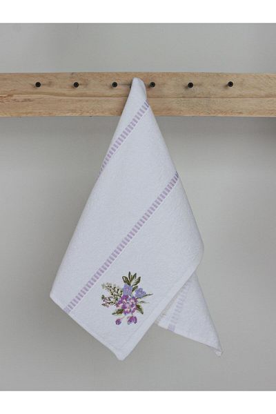 Ender Home Pachet 2 Prosoape de Bucătărie Broderie Lalele – 35x50 Cm, 100% Bumbac