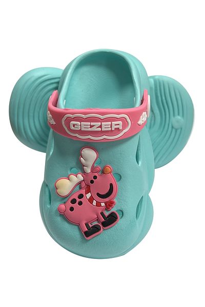 GEZER Papuci pentru băieți cu talpă anti-alunecare Deer Water Green Liliac