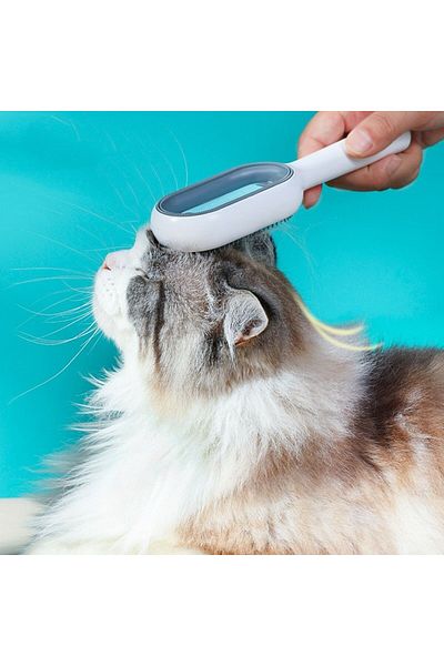 ForWhat Double Sides Moist Feather Grooming Comb Brush for Office Home Pet