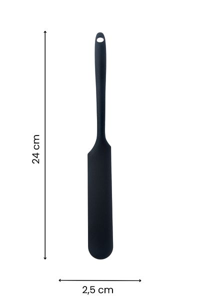 rubihome Black Hard Silicone Heat Resistant Cream Spatula - 1 Piece