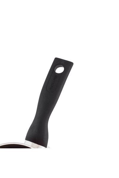 moneta Casserole for frying, cooking and boiling, coated with a non-stick material and a heat-insulated handle, made in Italy, 14 cm