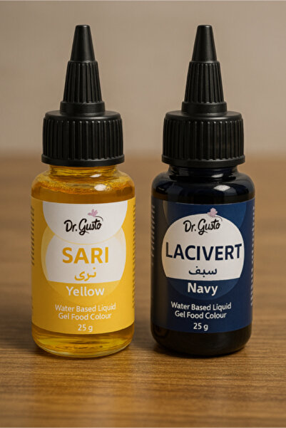 Dr. Gusto Likit Gıda Boyası 2 li Sarı Lacivert 25 gr