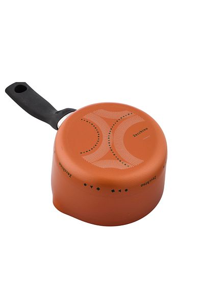moneta Casserole for frying, cooking and boiling, coated with a non-stick material and a heat-insulated handle, made in Italy, 14 cm