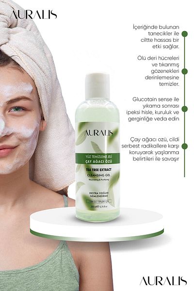 Auralis Tea Tree Extract Facial Cleansing Gel 200 ml