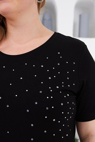 RMG Oversized Stone Embroidered Crew Neck and Emerald T-Shirt