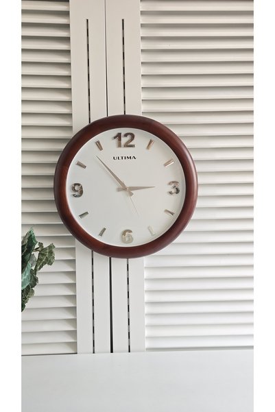 Ultima Regal Yuvarlak Ahşap Saat 2103 Aw 50 Cm